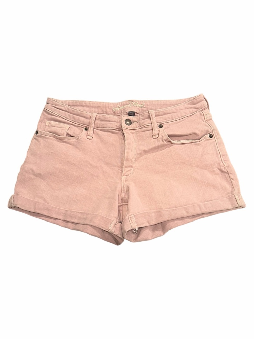 Light Pink Cuffed Hem Denim Shorts Women’s 8 / 29 Stretch